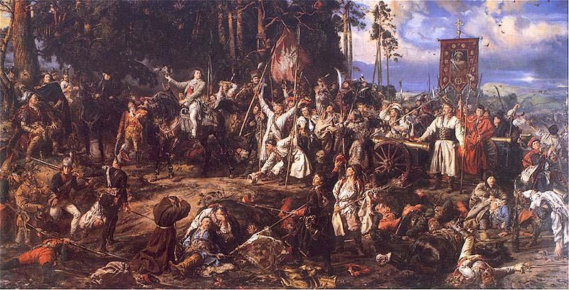 Jan Matejko The Battle of Raclawice, a major battle of the Kosciuszko Uprising Sweden oil painting art
